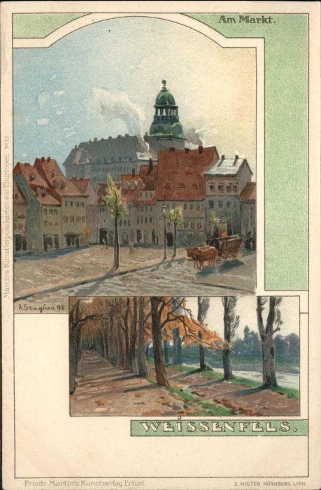 Weissenfels Saale Am Markt Künstler A Stagina