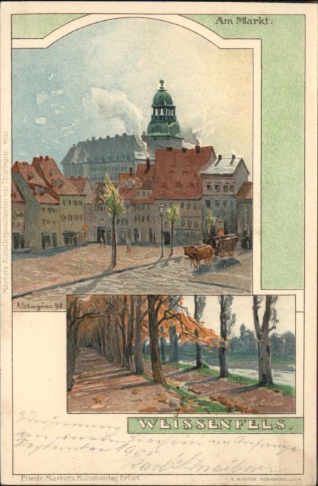 Weissenfels Saale Am Markt Künstler A Stagina