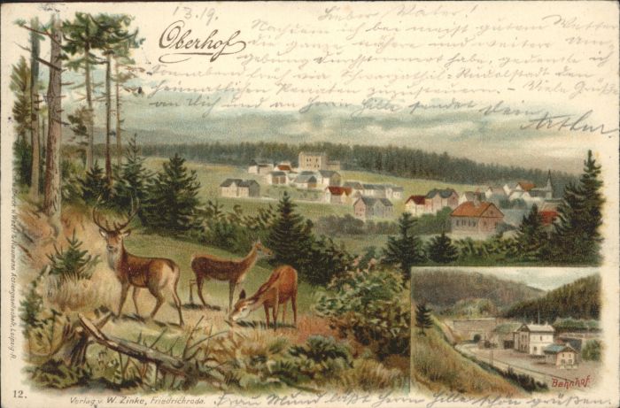 Oberhof Thueringen Reh Bahnhof