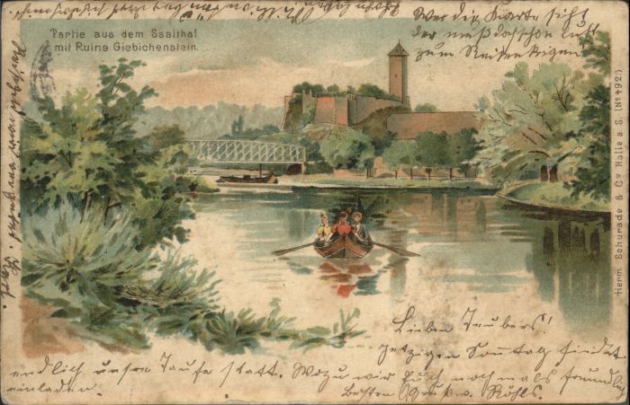 Halle Saale [Stempelabschlag] Ruine Giebichenstein