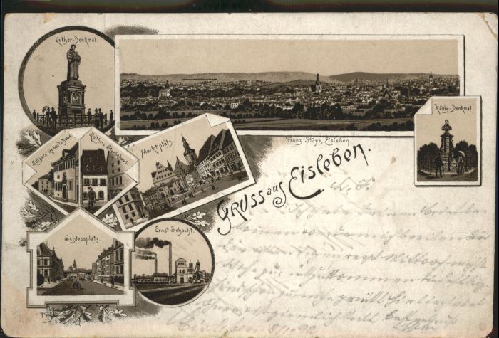 Eisleben König Denkmal Schlossplatz Marktplatz L