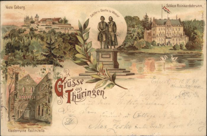 Reinhardsbrunn Schloss Veste Coburg Klosterruine Pauli