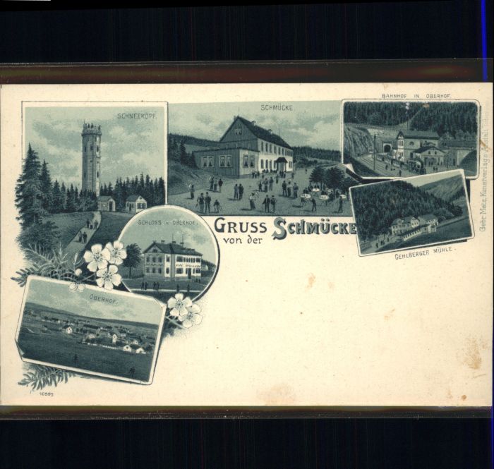Schmuecke Bahnhof Oberhof Schloss Schneekopf