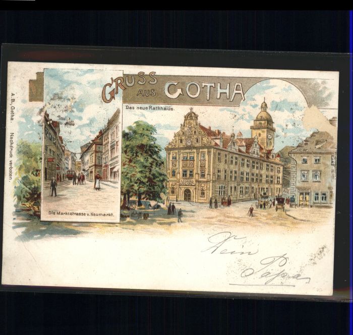 Gotha Thueringen Rathaus Marktstrasse Neumarkt