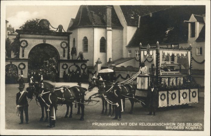 Altoetting Prunkwagen Reliquienschrein Bruder Kond