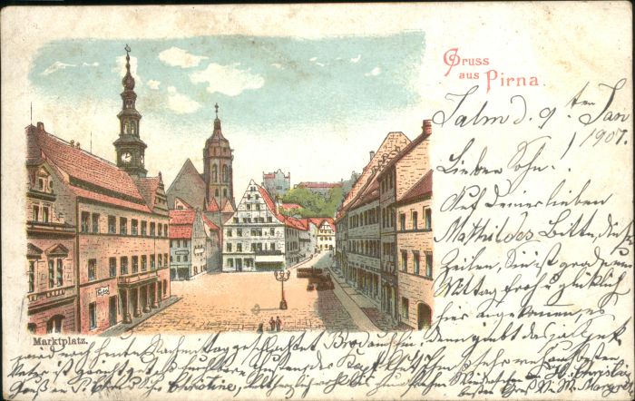 Pirna Elbe Sachsen Marktplatz