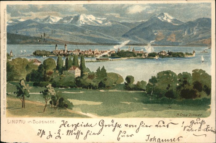 Diemer Zeno Litho Künstler M. Zeno Diemer