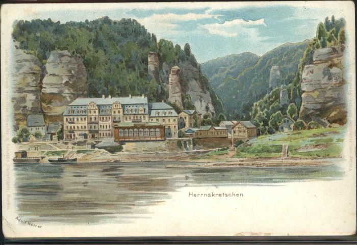 Herrnskretschen Boehmen Tschechien Kuenstler Adolf Nother