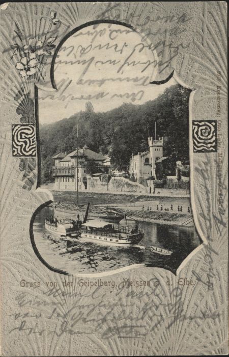 Meissen Elbe Sachsen Geipelburg Dampfer