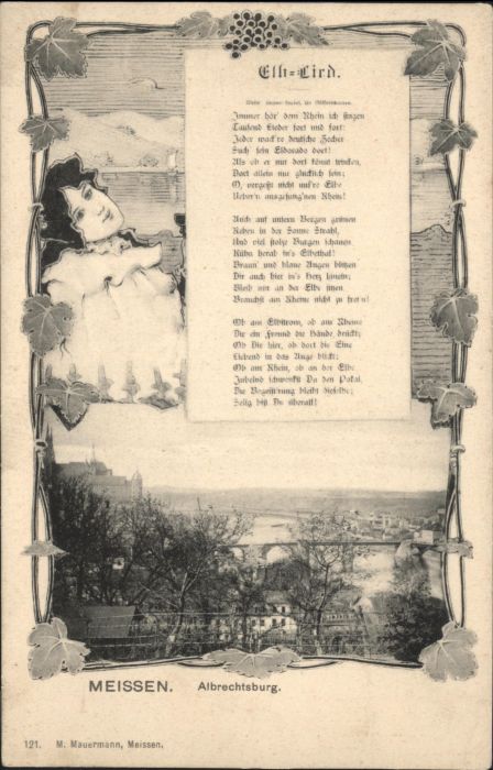 Meissen Elbe Sachsen Elblied Albrechtsburg