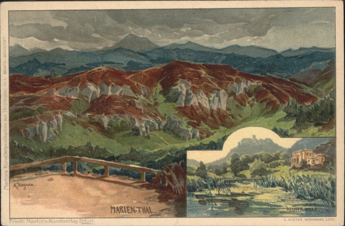 Eisenach Thueringen Kuenstlerkarte A. Stagura Reuter Villa Marienthal