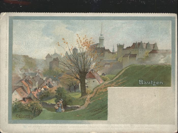 Bautzen Sachsen Kuenstler F. Elssner