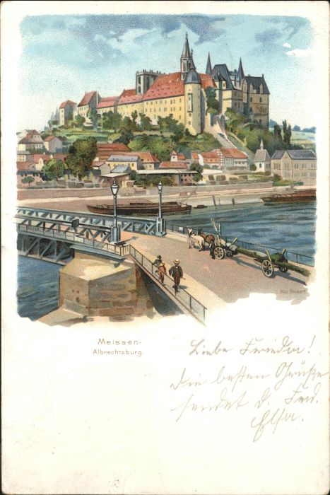 Meissen Elbe Sachsen Albrechtsburg