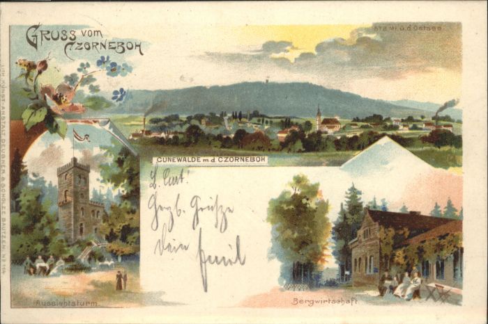Cunewalde Czorneboh Aussichtsturm Bergwirtschaft