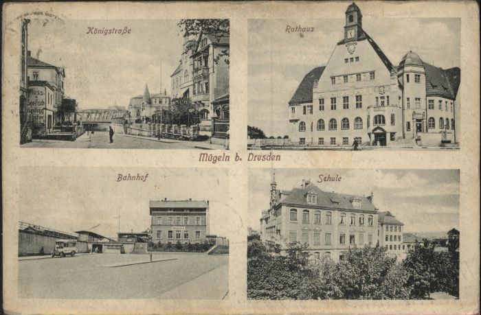 Muegeln Oschatz Königstrasse Rathaus Bahnhof Schule