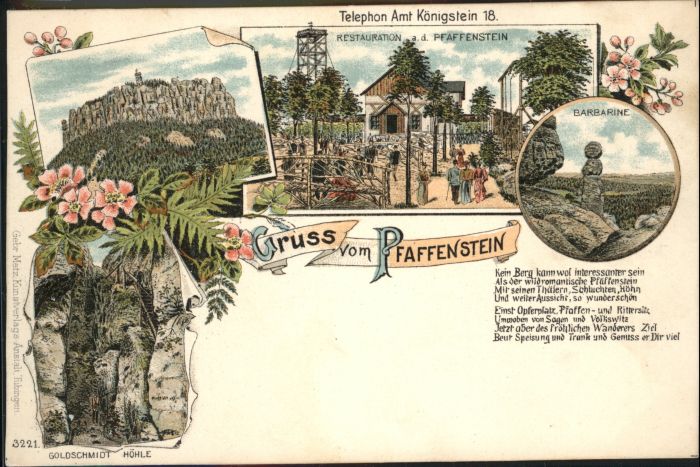 Pfaffenstein Koenigstein Saechsische Sch Restauration Barbarine Goldschmidthöhle