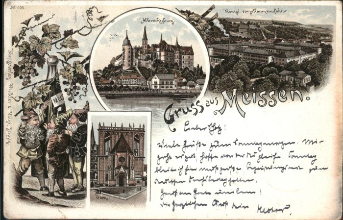 Meissen Elbe Sachsen Albrechtsburg dom Zwerge Wein