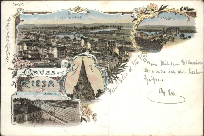 Riesa Sachsen Bahnhof Elbbrücke