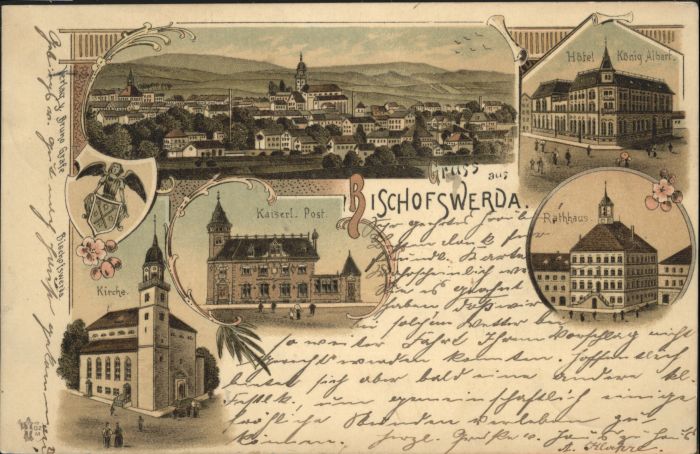 Bischofswerda Hotel König Albert Rathaus Post Kirche