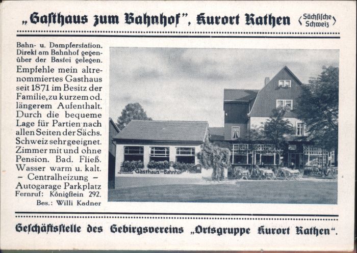 Rathen Saechsische Schweiz Gasthaus zum Bahnhof