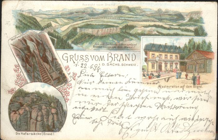 Brand Saechsische Schweiz Restauration Wolfsschlucht Hafersäcke