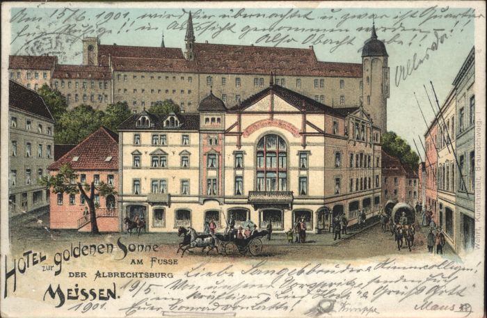 Meissen Elbe Sachsen Hotel goldene Sonne