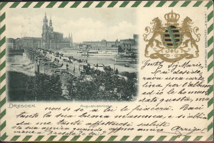 Dresden Augustusbrücke Strassenbahn