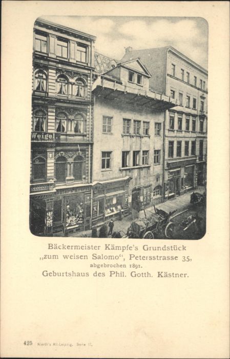 Leipzig Bäckermeister Kämpfes Grundstück zum we