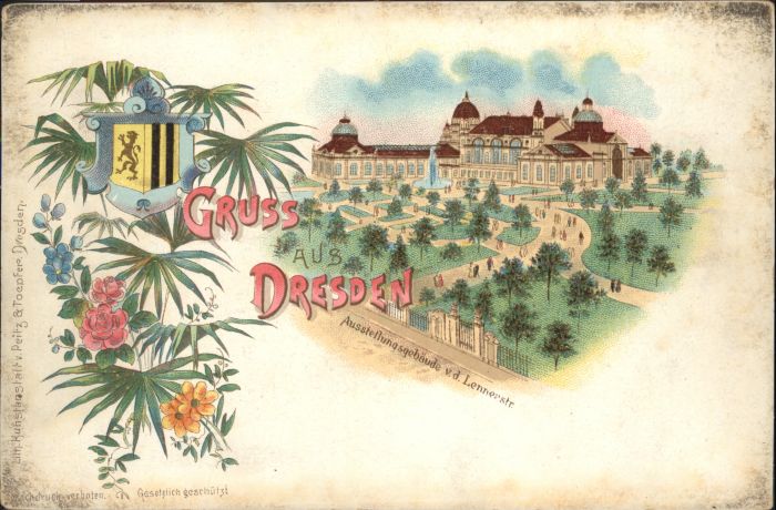 Dresden Ausstellungsgebäude Blumen