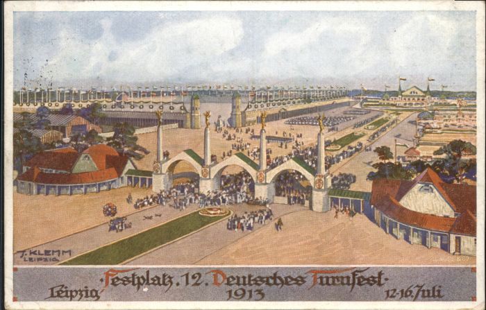Leipzig Festplatz Deutsches Turnfest Künstler K