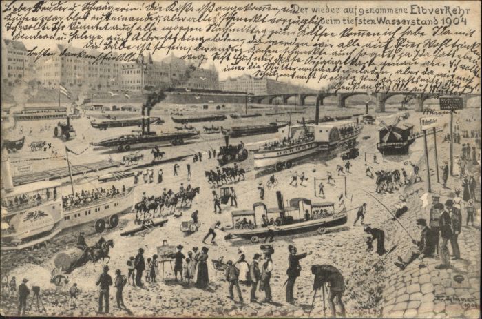 Dresden [Stempelabschlag] Elbverkehr Schiff Pfe