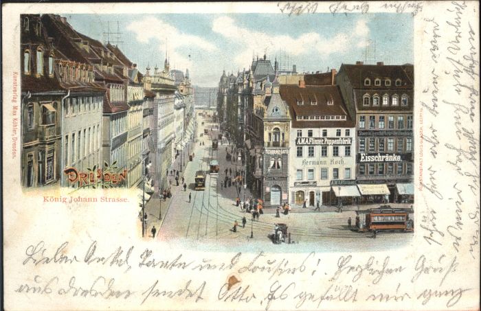 Dresden König Johann Strasse Strassenbahn