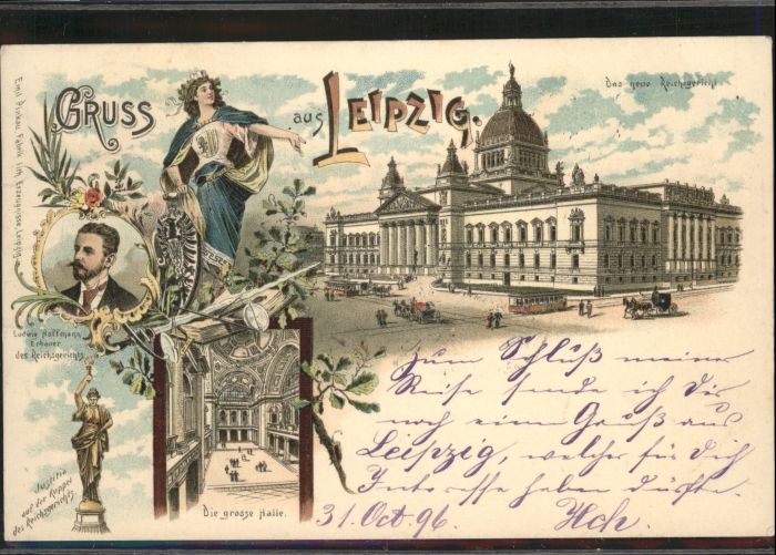 Leipzig Ludwig Hoffmann Strassenbahn Kutsche Re