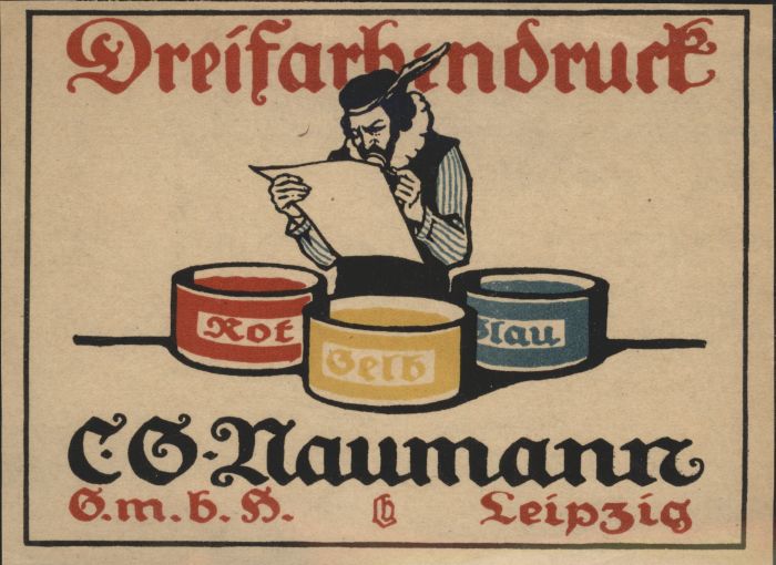 LEIPZIG Sachsen Dreifarbendruck