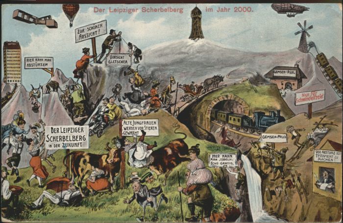 Leipzig Scherbelberg Kuh Zug Kutsche