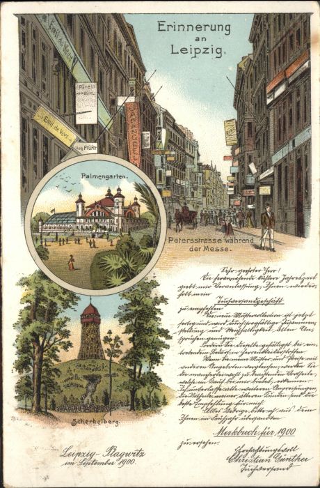 Leipzig Palmengarten Petersstrasse  KutscheSche