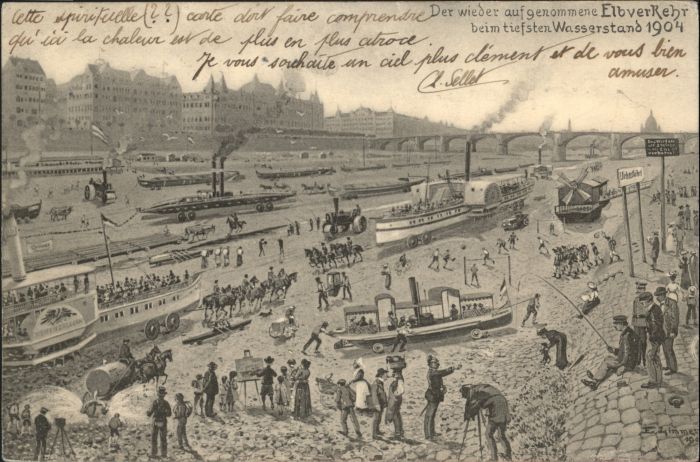 Dresden [Stempelabschlag] Elbverkehr Schiff Pfe