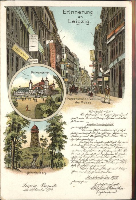 Leipzig Pettersstrasse während Messe Palmengart