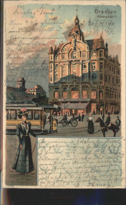 Dresden Kaiserpalast Strassenbahn Pferd