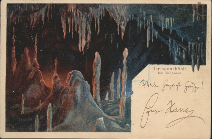 Ruebeland Harz Hermannshöhle Tropfstein