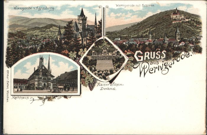 Wernigerode Harz Schloss Kaiser Wilhelm Denkmal Rathaus