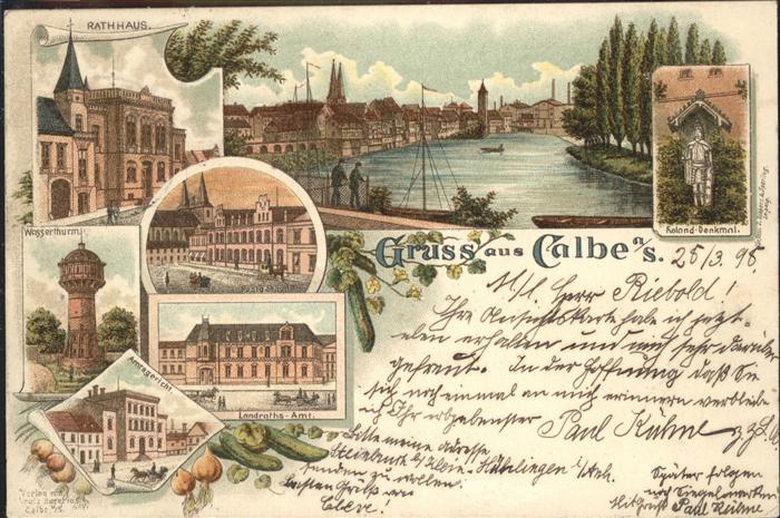 Calbe Saale Rathaus Rolanddenkmal