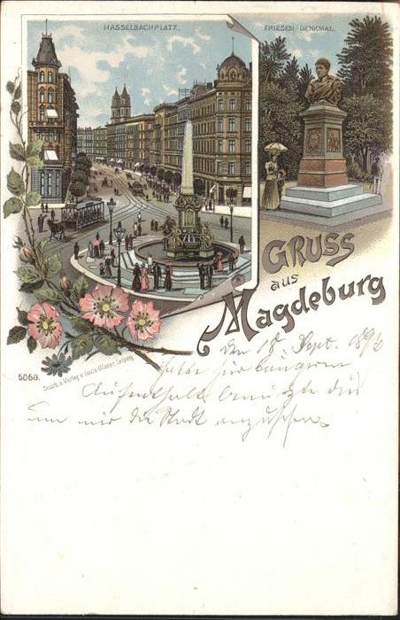 Magdeburg Hasselbachplatz Friesendenkmal Strassen