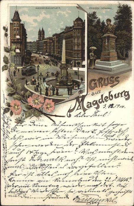 Magdeburg Hasselbachplatz Friesendenkmal Strassen