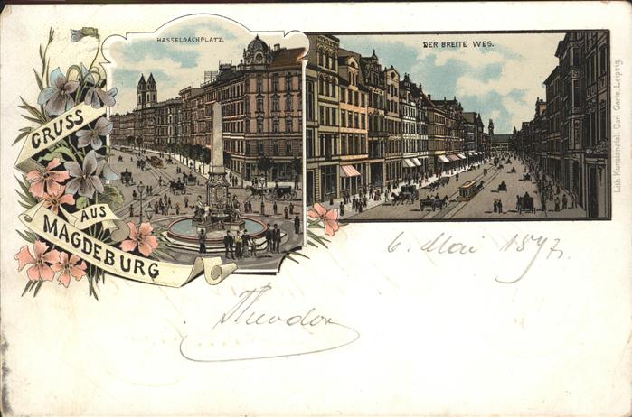 Magdeburg Hasselbachplatz Breiteweg Strassenbahn