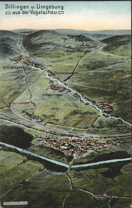 Dillingen Donau Fliegeraufnahme