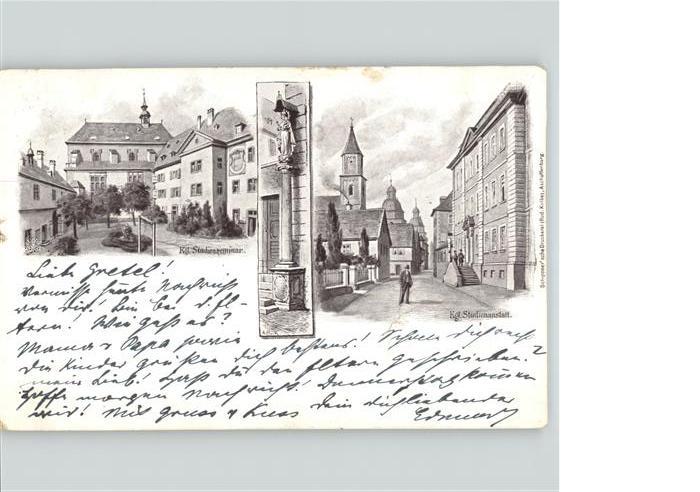 Aschaffenburg Main [Stempelabschlag] Studienanstalt