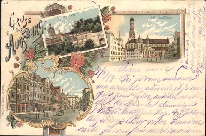 Augsburg St Ulrichs Kirche  Totes Thor Kutsche