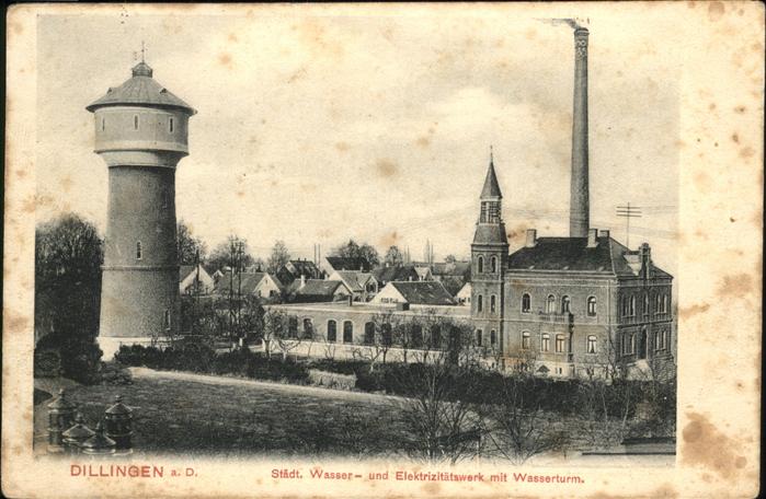 Dillingen Donau Elektrizitätswerk Wasserturm