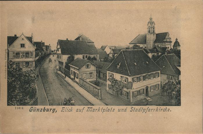 Guenzburg Marktplatz Kirche